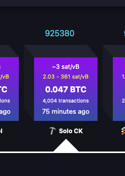 solo_mining's tweet photo. 🚨🚨ANOTHER SOLOMINING BLOCK FOUND🚨🚨

Yes! Another solo block found today! This time it was a small miner with 5 machines, each hashing at roughly 150 TH/s. Looks like a small private operation with 5 older generation miners. Definitely no Bitaxes though. https://t.co/6OwcqmYaiD