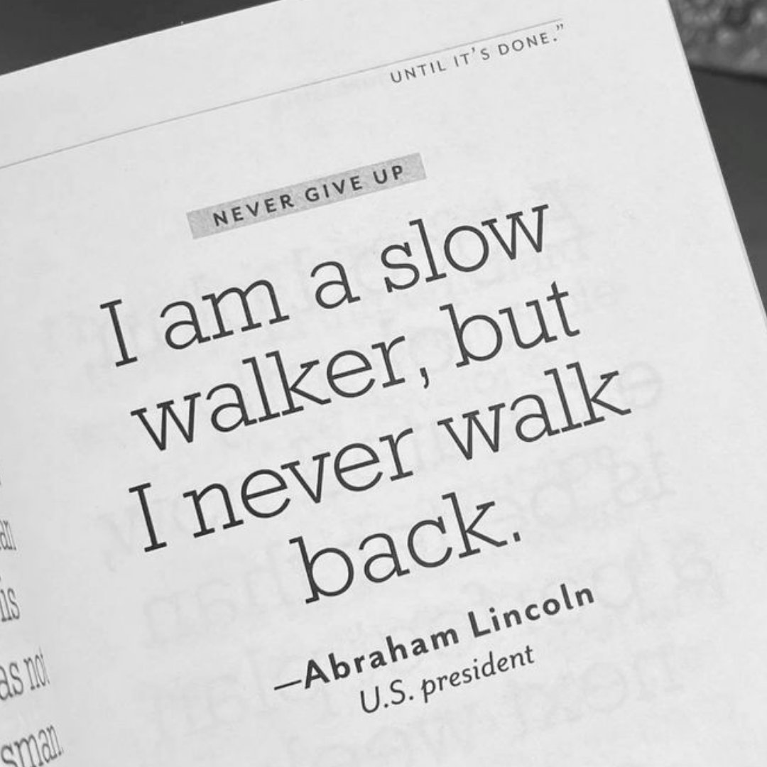 CNegi68425's tweet image. “Lincoln said, ‘I am a slow walker, but I never walk back.’

His life teaches one thing - success isn’t about speed, it’s about consistency.

Even a small step forward counts.
Just don’t step back.

#Motivation #KeepGoing #GrowthMindset”