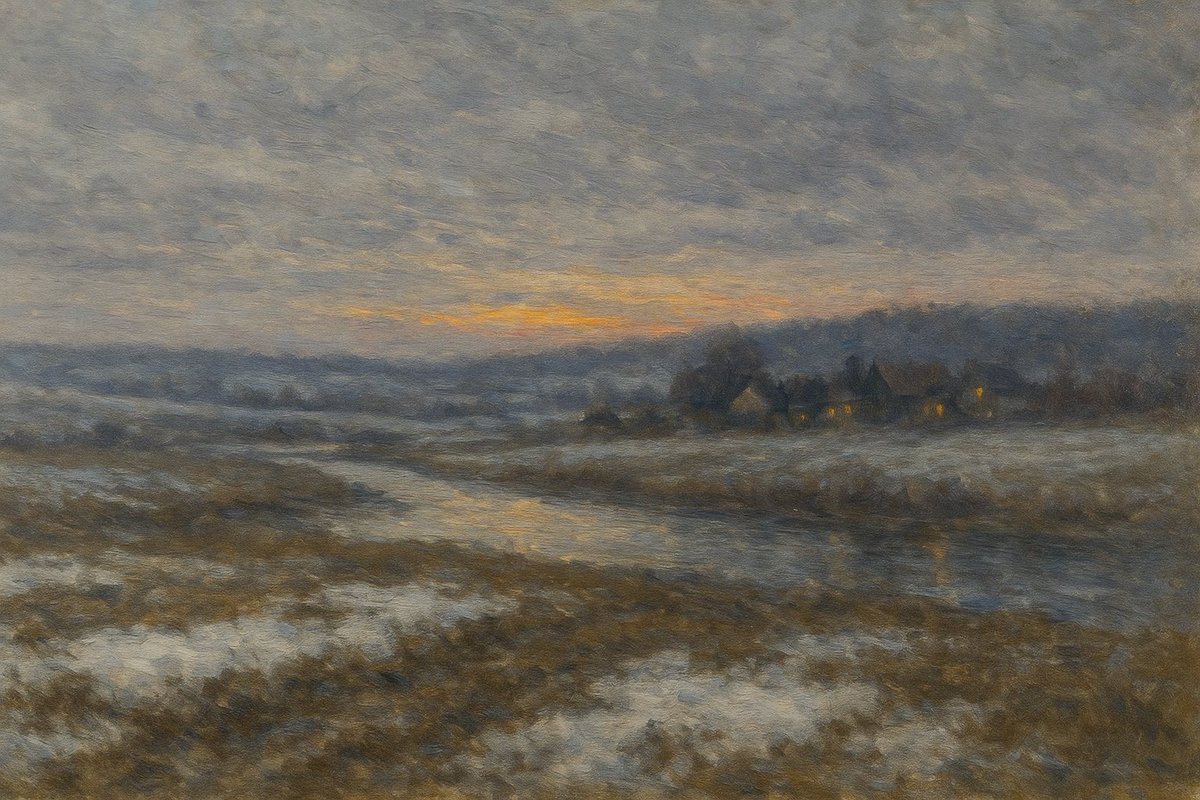 imaginarymenus's tweet image. こんな風景の季節ですね。

noteの挿絵をつくっています。
順次公開中です！
note リンク▶︎ note.com/keen_violet4855

#note #イラスト #フランス料理 #朝焼け　#空想フランス料理フルコース #寒い朝 #デザイン