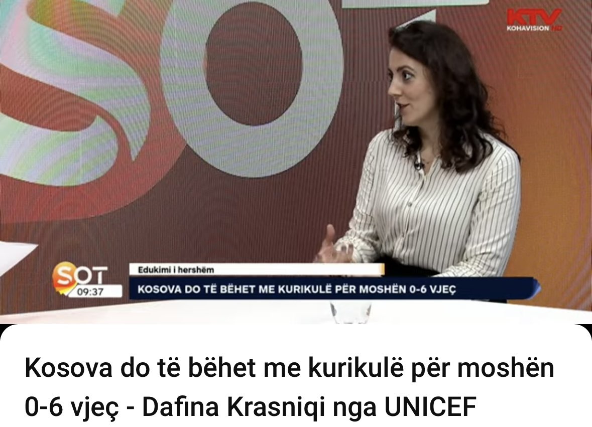 With strong support by UNICEF and <a href="/LUinPristina/">Embassy of Luxembourg in PRISTINA</a>, Ministry of Education has finalized Kosovo’s first 0–6 Early Childhood Education curriculum , championing play-based, inclusive, and exploratory learning #foreverychild. Learn more: 👉 youtu.be/JW-Orx7AjQw