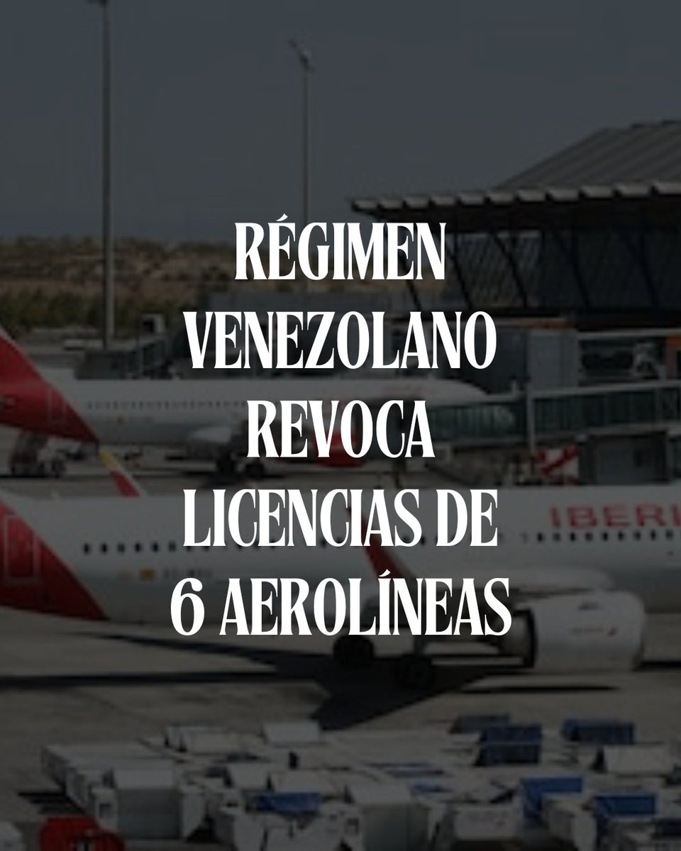 El régimen de Nicolás Maduro revocó oficialmente los derechos de tráfico sobre el espacio aéreo venezolano a seis aerolíneas internacionales: Iberia, TAP Portugal, Avianca, Latam Airlines Colombia, Turkish Airlines y Gol.

El comunicado conjunto del Instituto de Aeronáutica Civil