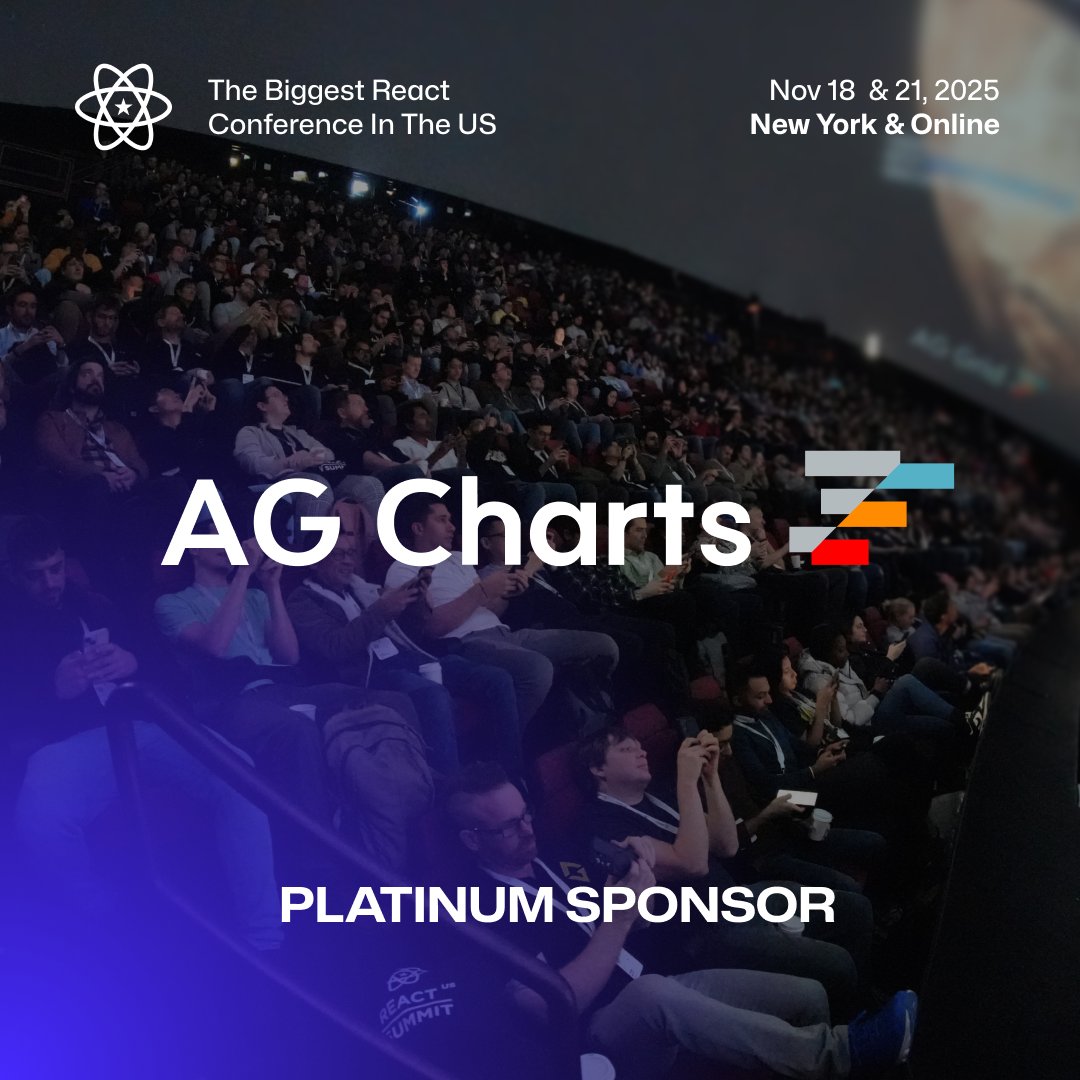 ReactSummit's tweet image. AG Charts is a high-performance JavaScript charting library from AG Grid, supporting all major frameworks and available as both a standalone tool and integrated with @ag_grid.