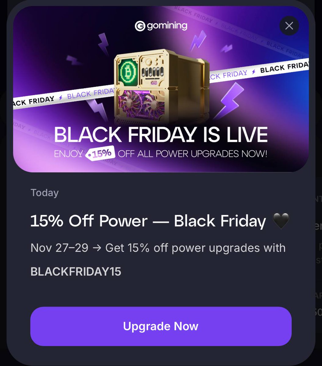 criptoworlduser's tweet image. 🐦‍🔥It&apos;s finally here! What you&apos;ve all been waiting for!! Black Friday at Gomining!! Take advantage of the discount while it lasts.

The link if you want to get started is in the pinned message above.
#WWDC25 #CryptoNews #Bitcoin #WEURO2025 #WWDC25 #Eurovision2025 #BuenosDías