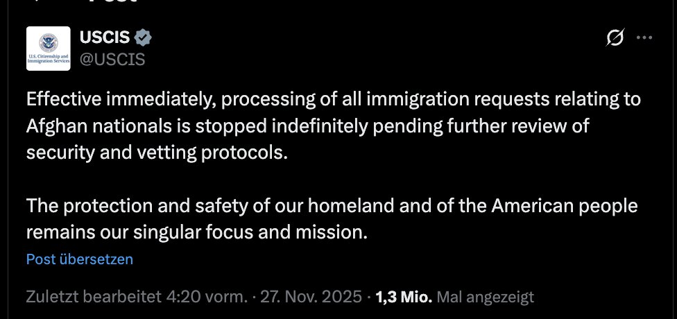 Sofortiger Stopp ALLER Einwanderung aus Afghanistan. So reagiert ein echter Staatsmann.
Die deutsche Regierung fliegt weiter Afghanen ein.
Remigration jetzt!