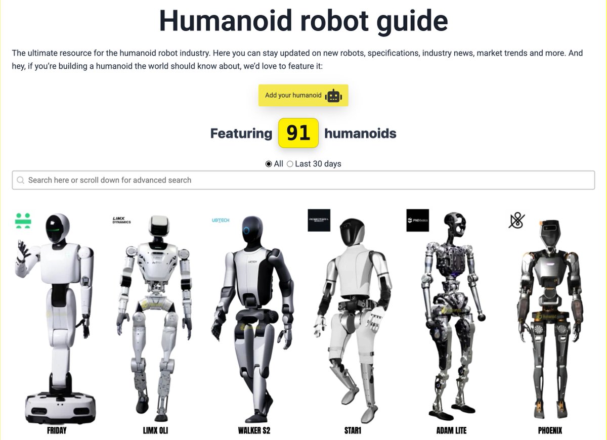 mengxiaoshe's tweet image. #humanoidrobot 指南，收录了 91 款人形机器人。