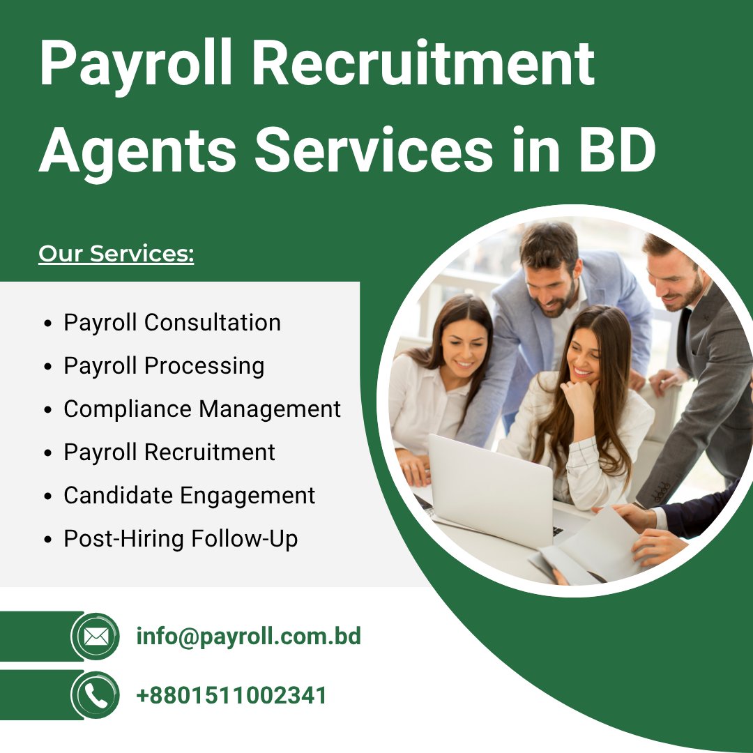 bd_payroll's tweet image. Building a strong finance team? From processing payroll to finding the talent who runs it, we are your all-in-one solution in Bangladesh!
📧 info@payroll.com.bd
📞 +8801511002341
#PayrollBD #RecruitmentBD #HRsolutions #TalentAcquisition #PayrollProcessing #HiringInBangladesh