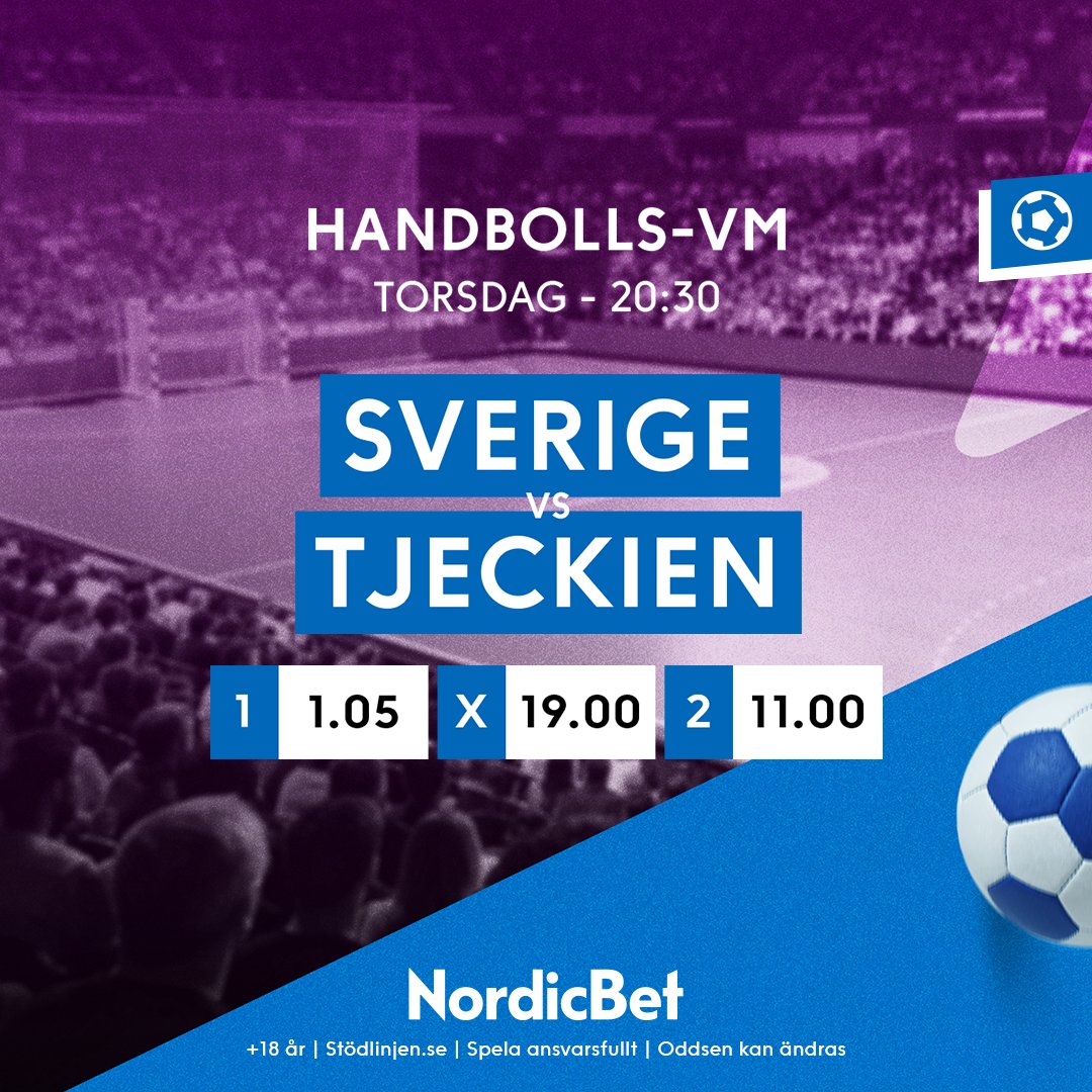 Dags för Sveriges handbollsdamer att kliva in i mästerskapet. Ett stort oddsutbud hittar du såklart på sajten! 🇸🇪🇨🇿

Spela här: go.nordicbet.com/handbolls-vm

+18 år | stödlinjen.se | Spela ansvarsfullt
