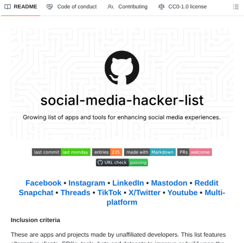 decabyte_info's tweet image. List of tools for enhancing social media experiences

github.com/MobileFirstLLC…
𝘽𝙤𝙤𝙠 𝙮𝙤𝙪𝙧 𝘿𝙚𝙢𝙤: shorturl.at/Ev7j9
📙 LinkedIn:shorturl.at/Ugpj3
📱 Join WhatsApp: shorturl.at/oIrWn
▶  YT: shorturl.at/GT8BB 
🌐 Insta: shorturl.at/WdMOh