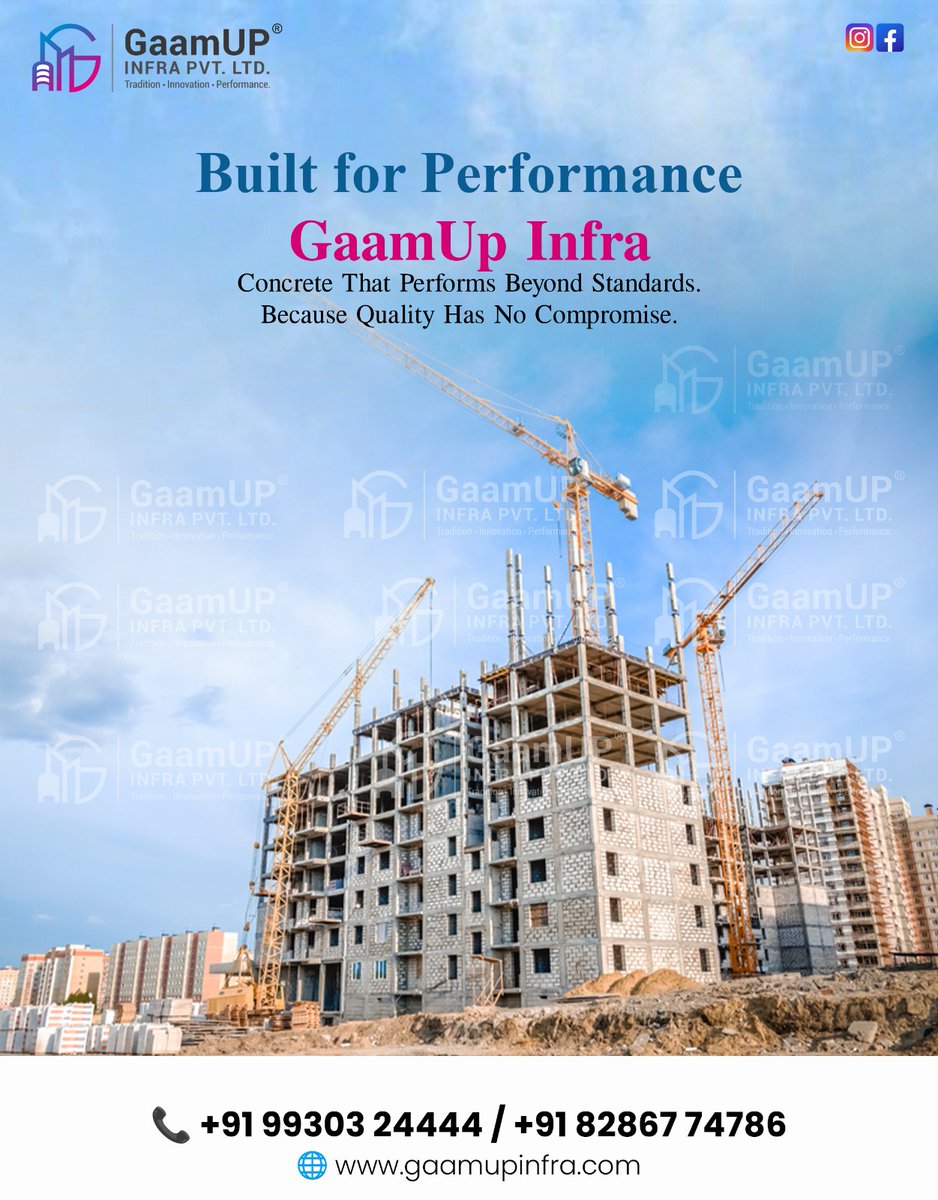 Gaamup_infra's tweet image. Every project we undertake reflects our philosophy: Quality has no compromise.
.
For inquiries or project collaborations:
📞 +91 99303 24444 | +91 82867 74786
🌐 gaamupinfra.com
.
#GaamUpInfra #BuiltForPerformance #QualityConstruction