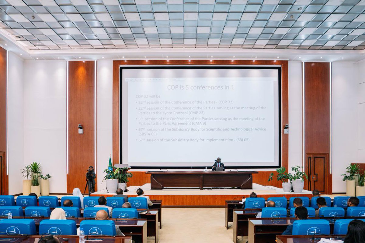 PMEthiopia's tweet image. Following yesterday’s announcement of Ethiopia’s COP32 President-Designate, the National Steering Committee convened this morning in the presence of Prime Minister Abiy Ahmed to align on key preparatory tasks. The meeting reaffirmed the Government’s commitment to ensuring an…