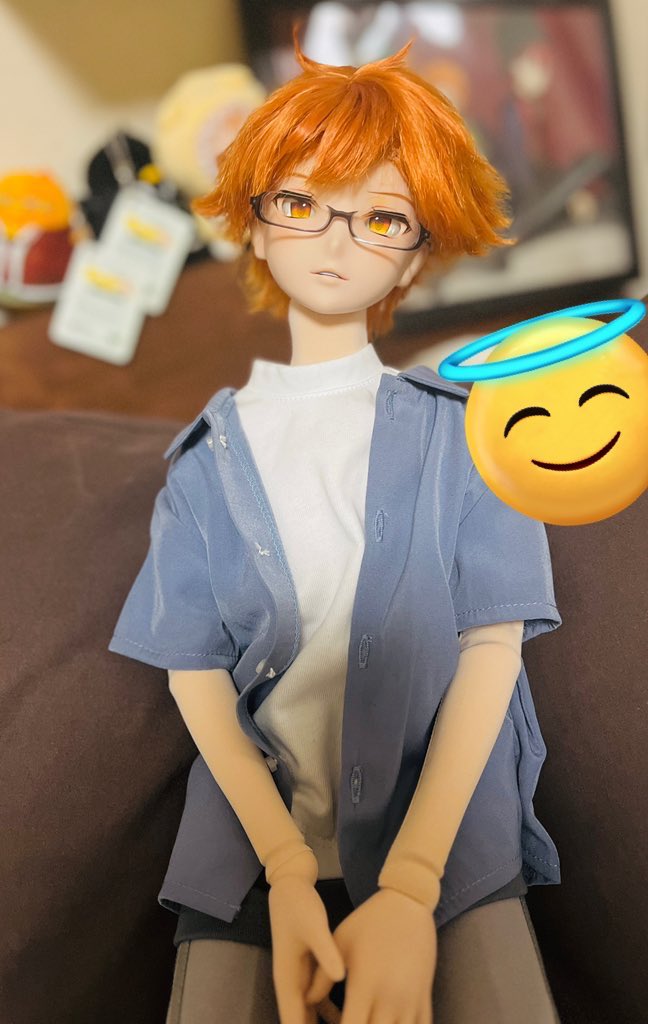 4kpkcj's tweet photo. やー！きゃわいい〜‼️メガネ最高〜‼️‼️リムレスもいつか手に入れるからね……でも今のも似合ってるよ🥰🥰

メガネ▶︎NUI様（@inui8502）作 https://t.co/IfuPnZdF2k