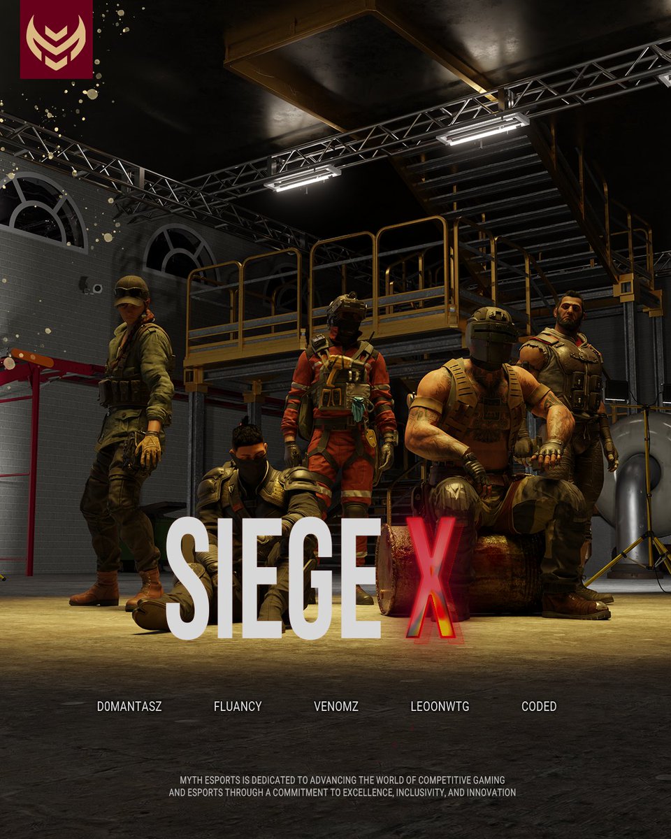 Myth_NL's tweet image. A new era begins.

Stronger. Sharper. Built to dominate.

Our @R6esportsEU main team is ready to rise and take control of the Siege battlefield.

This is not just an announcement, it’s a statement.

We’re here to win. 

@d0mantasz @Fluancyyy @VenomzR6 @LeoonwtgR6 @Codedfps