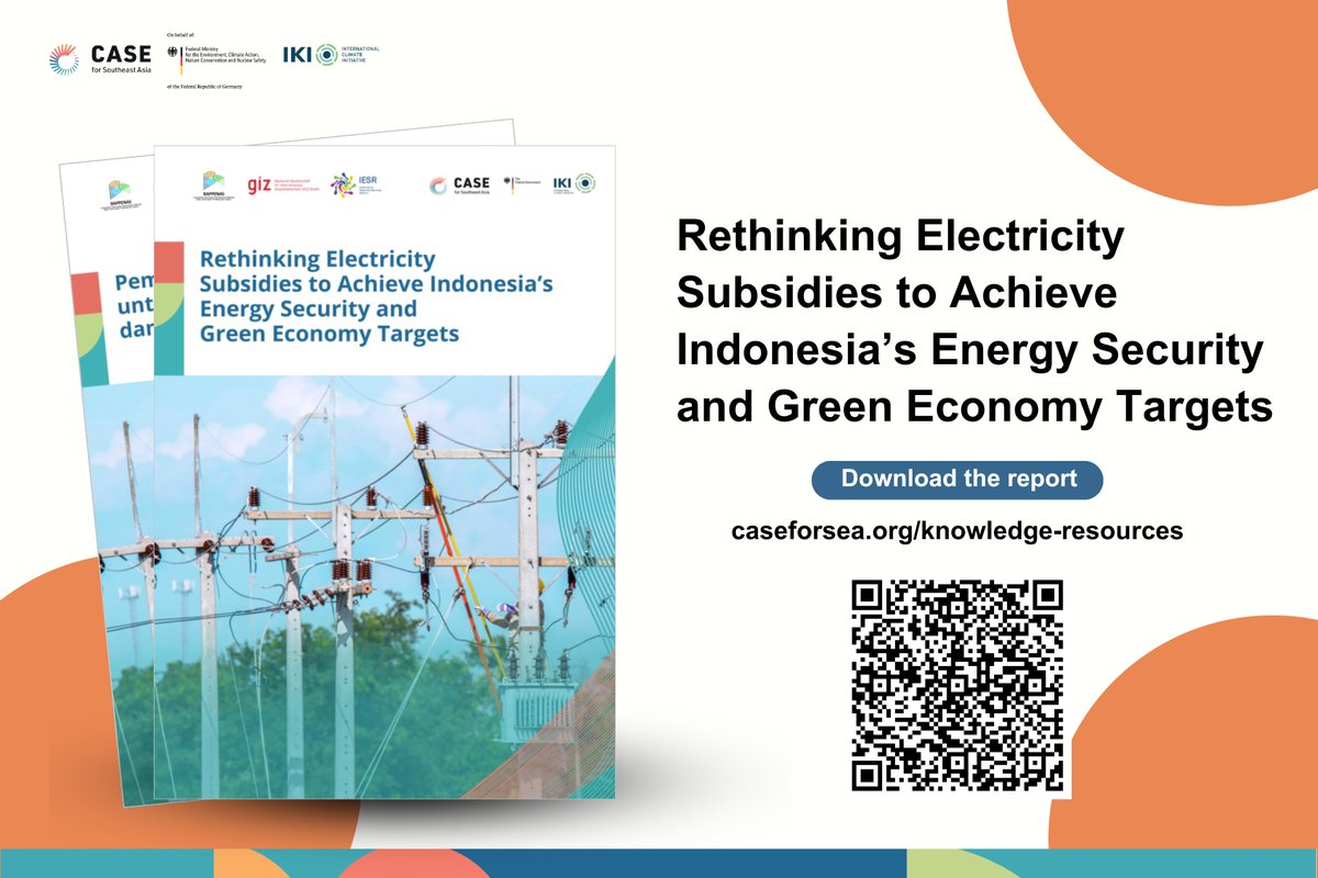 CASEforSEA's tweet photo. Rethinking Electricity Subsidies to Achieve Indonesia’s Energy Security and Green Economy Targets 💡 

Download the full report:
➡️ https://t.co/AI90YXKpvV https://t.co/1xJDbDGt7U
