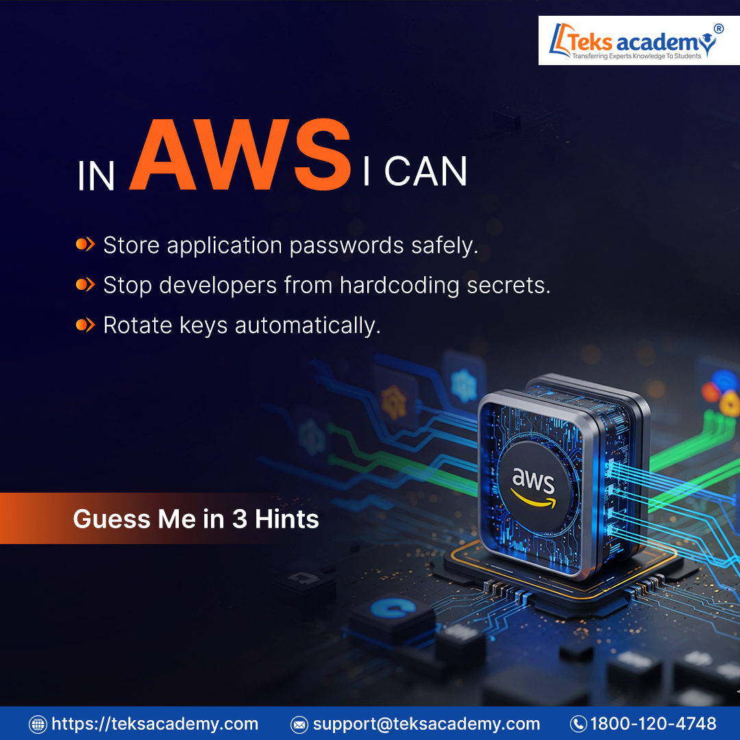 TeksAcademy's tweet image. Think you know AWS? 🤔
Here’s a quick challenge for you!

Comment your answer! 💬⚡
teksacademy.com/courses/best-a…
#AWSDevOPs #TeksAcademy #AWS #CloudComputing #AWSTraining #LearnAWS #AWSSecretsManager #CloudSkills #TechTraining #ITCourses #bestawsdevopstraininginHyderabad #devopscourse