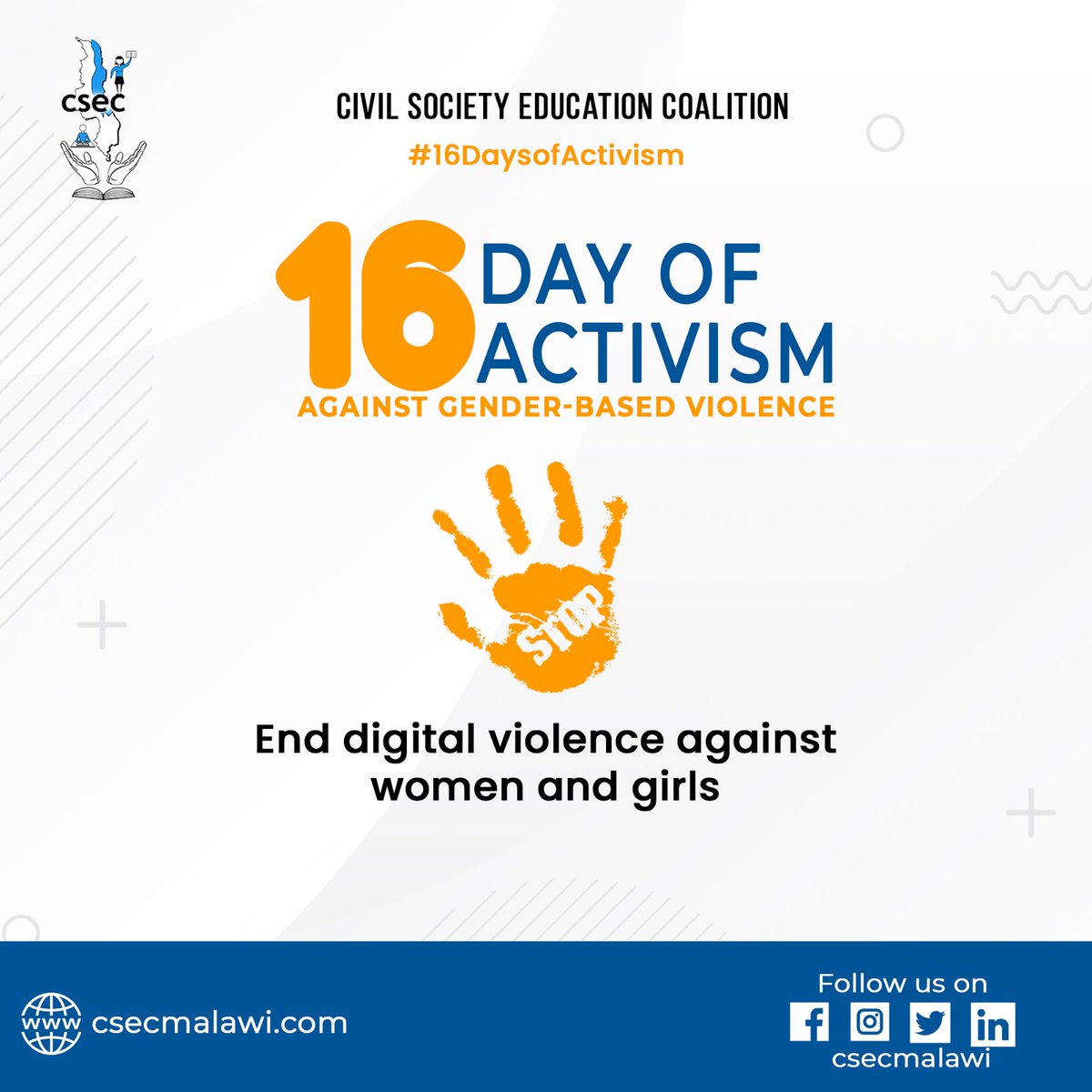CsecMw's tweet image. The Digital space is the new classroom. When it&apos;s unsafe girls are denied their rights to learn. As the #16DaysOfActivism2025 begins, CSEC demands an end to digital violence against women and girls. Safe screens mean a safer future.  #NoExcuse for online abuse