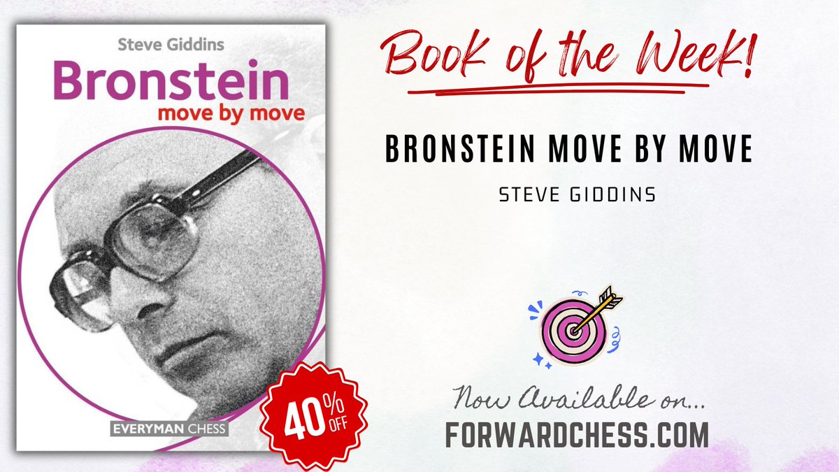 ForwardChess's tweet image. Our latest book of the week dives into the mind of one of the most gifted players who never became world champion! ✨

Bronstein: Move by Move by Steve Giddins is now available at 40% off. 👇
forwardchess.com/product/bronst…