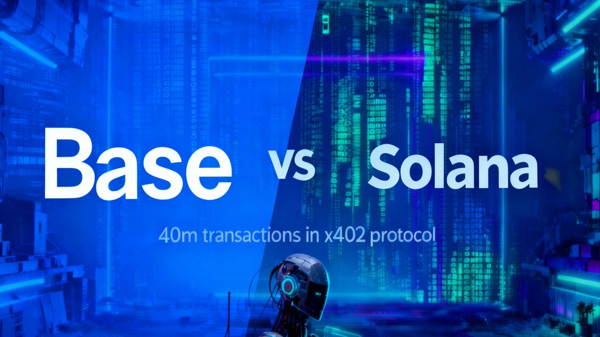 MultiChainNote's tweet image. X402 just processed 40M transactions. 90% came from AI agents. And 95% of those settled on Base. Everyone’s buying “AI agent tokens” on Solana, but Base quietly captured the entire payments layer.