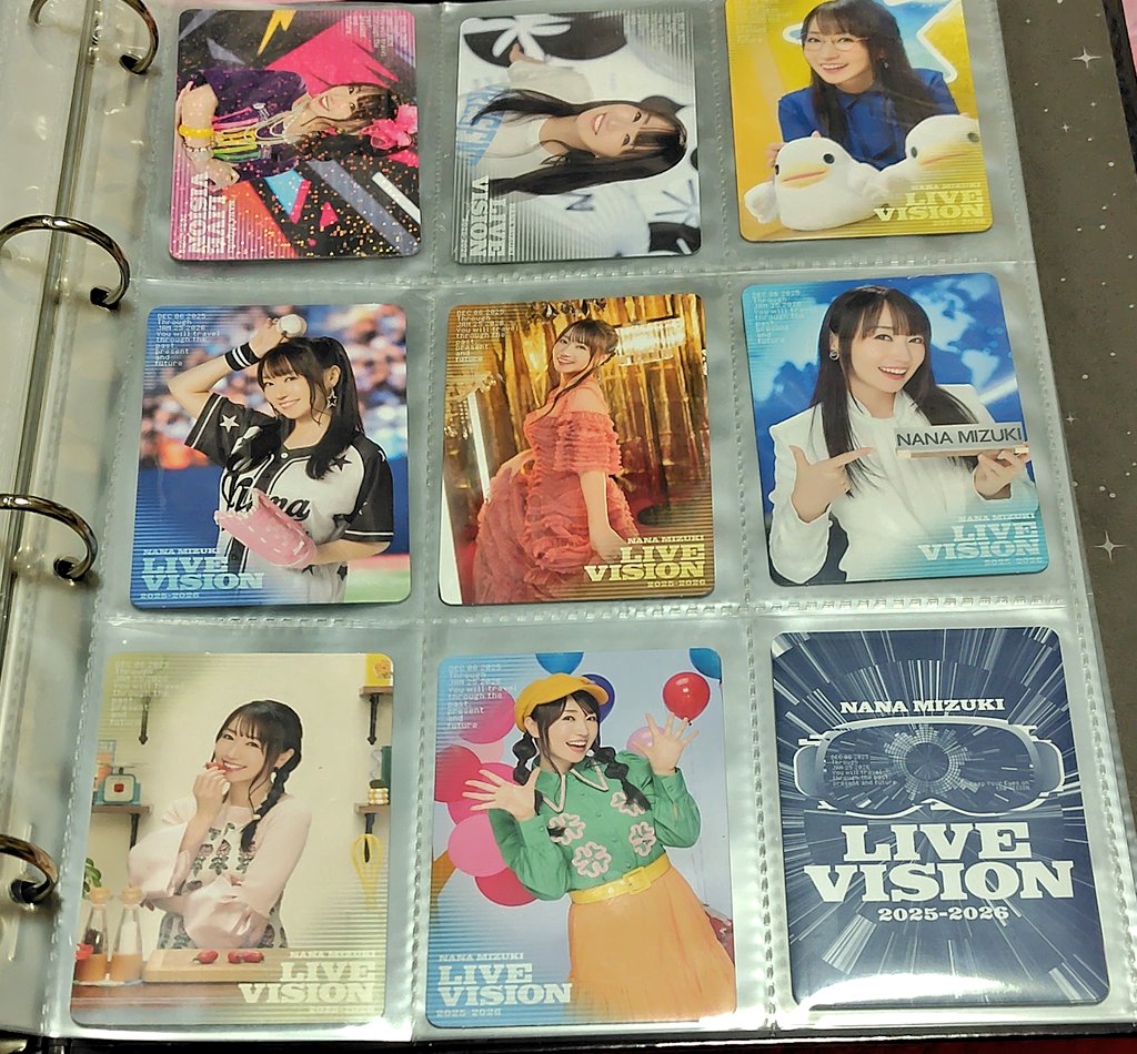 ★水樹奈々★超希少　ポスターカード　コンプ 水樹奈々LIVE VISION グッズ着弾、今回のNANACAは、レア有ダブリ2種で