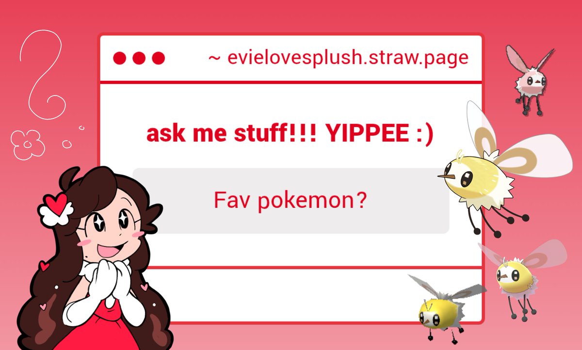evielovesplush's tweet image. cutiefly!!! some other favorites are eevee, clefairy, buneary, and swirlix