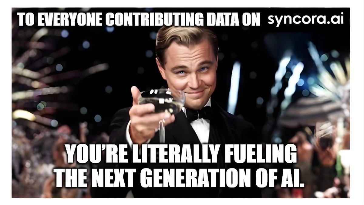 syncora_ai's tweet image. Cheers to all the data contributors turning their #data into AI impact (and future $SYNKO tokens) 💫💫

Your inputs = smarter AI models.

#syntheticdata #blockchaindata #AItrainingdata #decentralizeddata #datacontributors #Web3data #DecentralizedAI #SyncoraAI #AI…