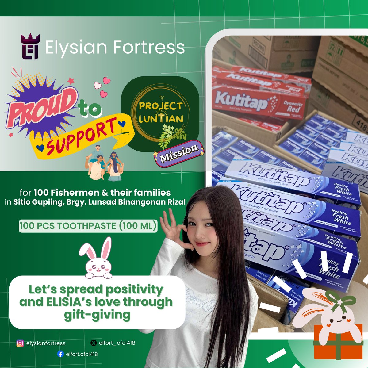 elfort_ofcl418's tweet image. We’re proud to support Project Luntian in completing one grocery-pack item for 100 fishermen in Sitio Gupiing, Brgy. Lunsad, Binangonan, Rizal.

You, too, can be part of this mission. Help Project Luntian complete the remaining donation items and bring hope to these families.

To…