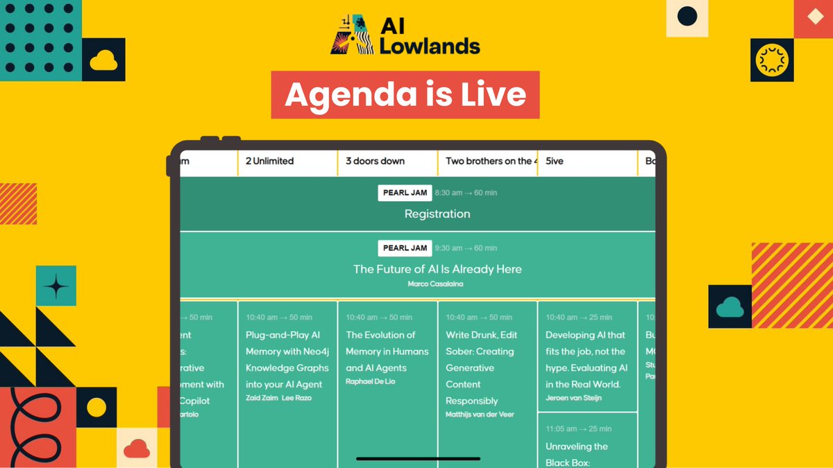 AzureLowLands's tweet image. 🎉 The AI Lowlands 2025 agenda is officially live!

📅 Happening on 2 December 2025 at De Fabrique, Utrecht. Check the first comment to dive into the full agenda

#AILowlands #AI