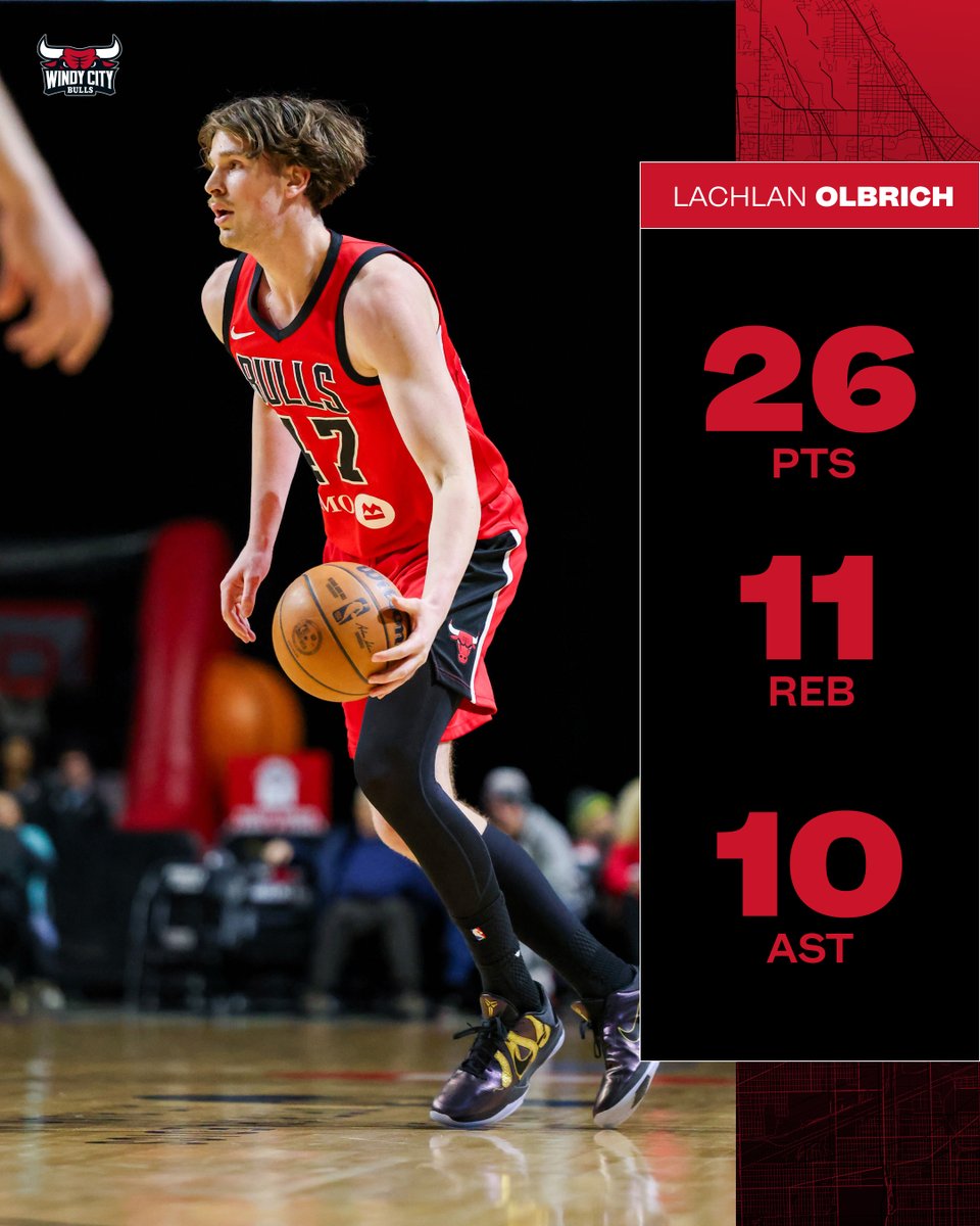 windycitybulls's tweet image. Triple-Double for the rook from Australia 🇦🇺

@lachlan_olbrich | #WindyCityNation