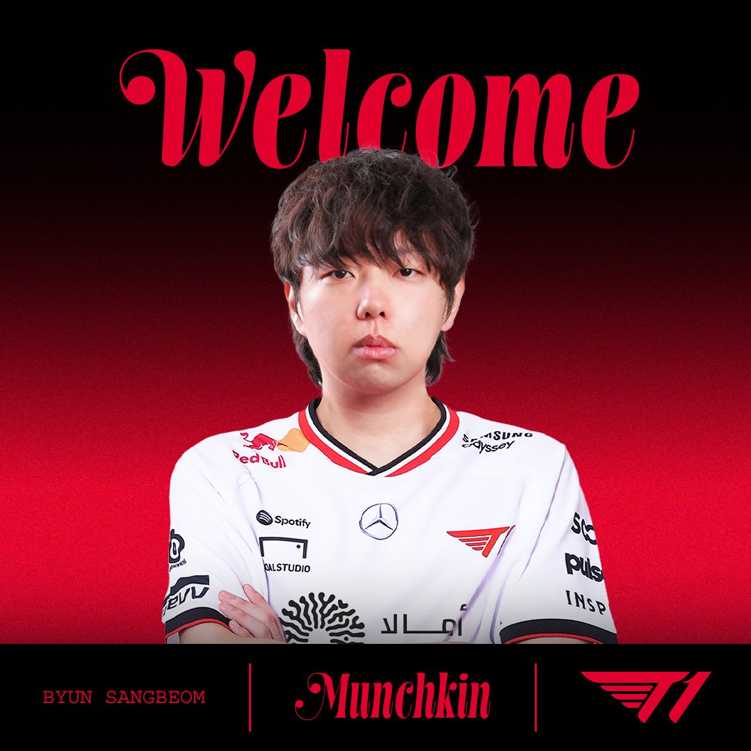 𝐖𝐞𝐥𝐜𝐨𝐦𝐞, '𝐌𝐮𝐧𝐜𝐡𝐤𝐢𝐧'

2026년 T1 VALORANT 팀에 'Munchkin'  변상범 선수가 합류합니다.
T1 VALORANT와 함께 더욱 높은 곳으로 비상할 'Munchkin' 선수를 환영해 주시기 바랍니다.

‘Munchkin’ will be joining the T1 VALORANT team for 2026.
Please join us in welcoming