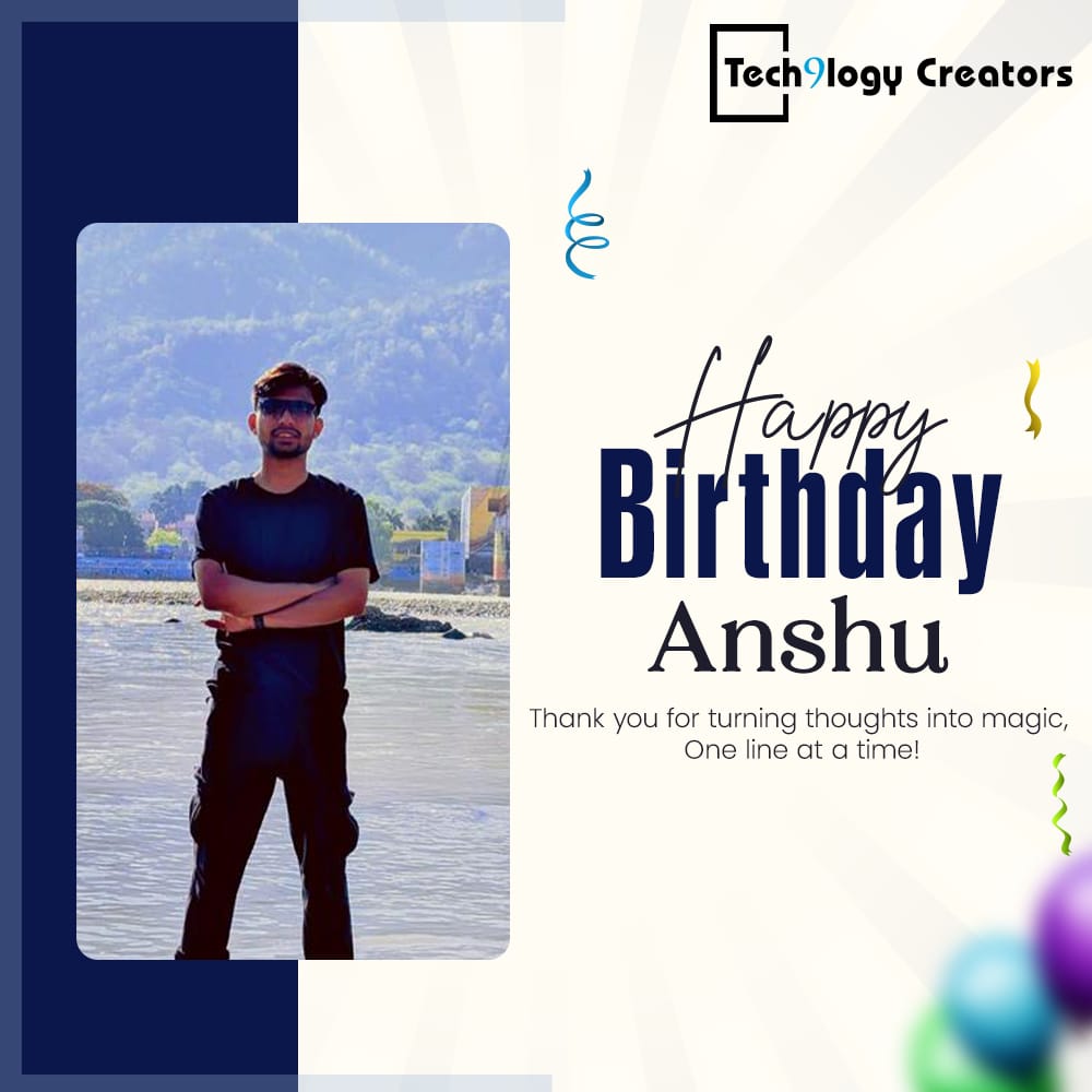 t9lcreators's tweet image. Tech9logy Creators wishes you a very Happy Birthday, Anshu! 🎉
🎂 May this year bring you new adventures, joy, and success! ✨🎊 

#Tech9logyCreators #HappyBirthday #CorporateWishes #Birthday #GodBlessYou #Enjoy #Party #Love #BirthdayCake #Cake #BirthdayParty #Gift #Happy