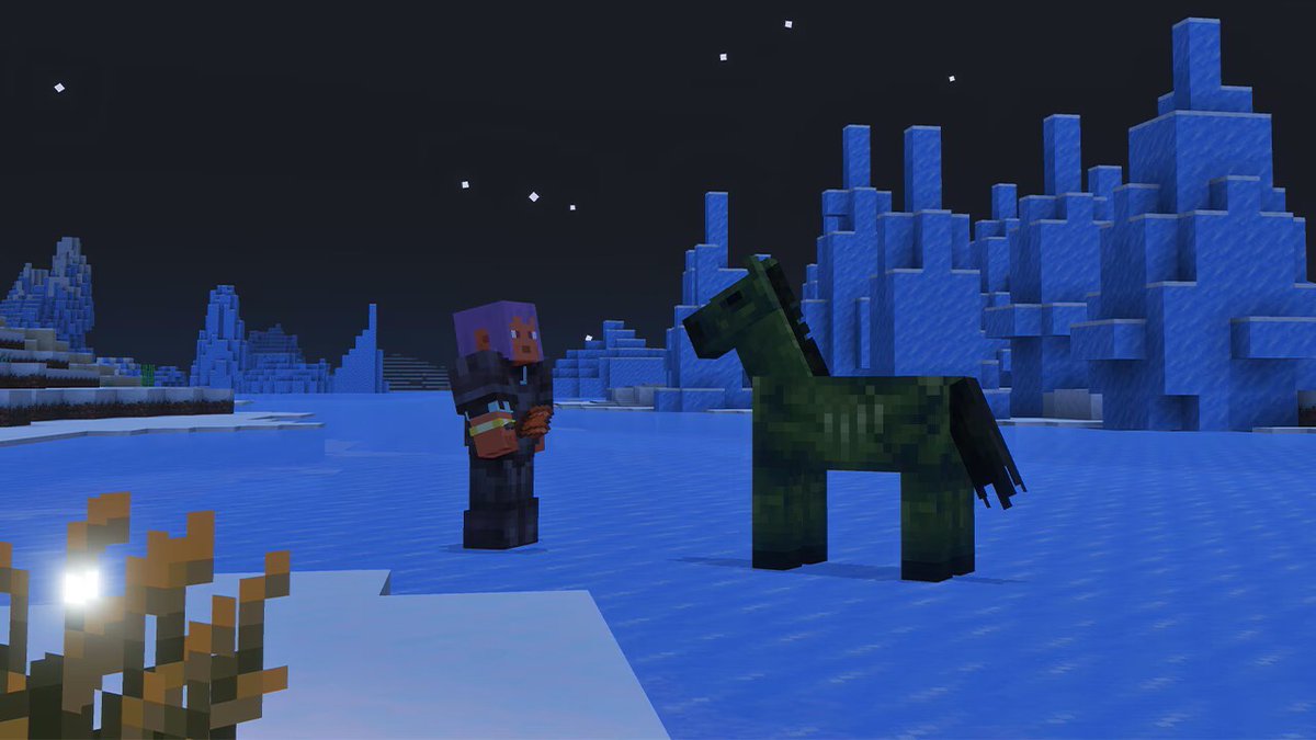 denfaminicogame's tweet image. 『マイクラ』に武器「槍」、ラクダハスク・ゾンビオウムガイ・ゾンビホースなど追加のアップデートが12月10日にリリース決定
news.denfaminicogamer.jp/news/251127t

槍のチャージ攻撃は移動速度が速いほど高威力に。槍専用のエンチャントを使えば移動速度を上げて更に高威力にすることも