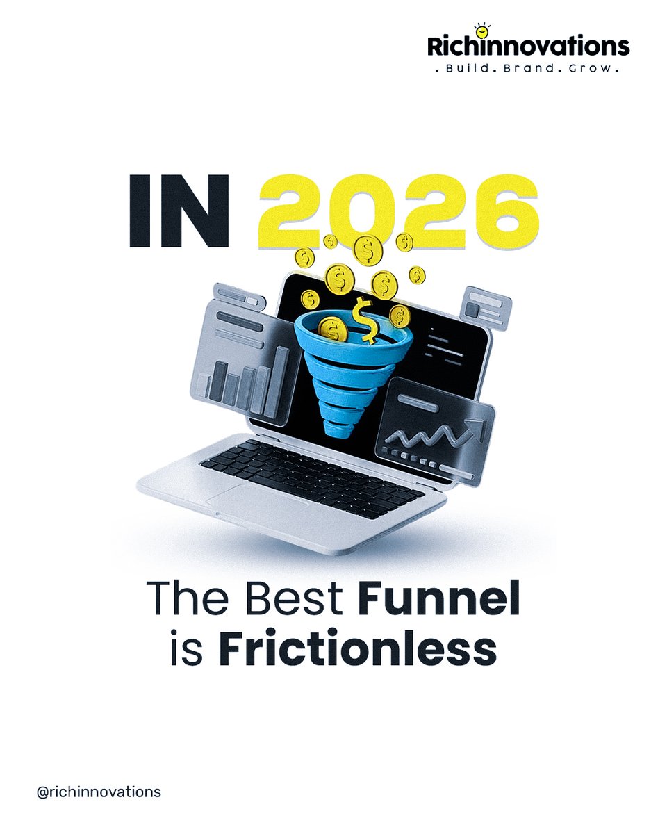 rich_innovation's tweet image. In 2026, the brands that win are the ones that remove friction.Simple journeys. Fast actions. Zero confusion.
A smooth funnel always converts better.

#MarketingStrategy #SalesFunnel #FunnelOptimization #DigitalMarketing #CustomerJourney #GrowthMarketing #conversionoptimization