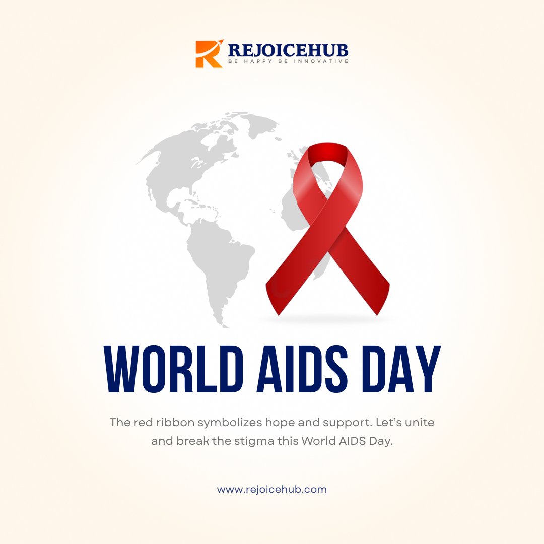 Rejoicehub's tweet image. On World AIDS Day, we stand together in awareness, compassion, and hope. Let’s break the stigma and support one another.
.
.
#rejoicehubllp #WorldAIDSDay #RedRibbon #EndTheStigma #SupportAndAwareness #HealthForAll #HIVAIDSAwareness #TogetherWeCan
