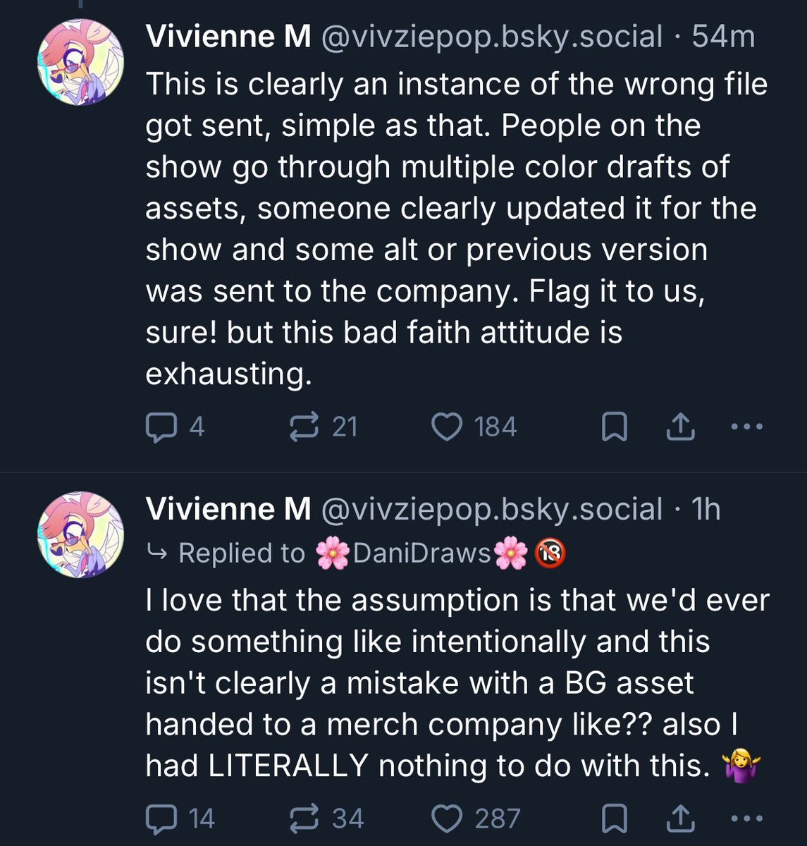 vivziereceipts's tweet image. Morgana's response to the Christmas poster snafu versus Vivienne's.