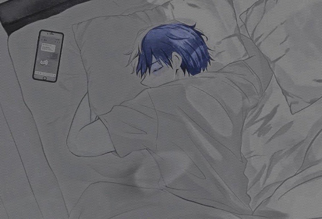 ACRlDFLAME's tweet image. Practically dragging himself through his front door. Stopping only to kick off his shoes and pet the feline on the head briefly, then making his way towards his room, dropping down on the bed face down and quickly finding sleep.