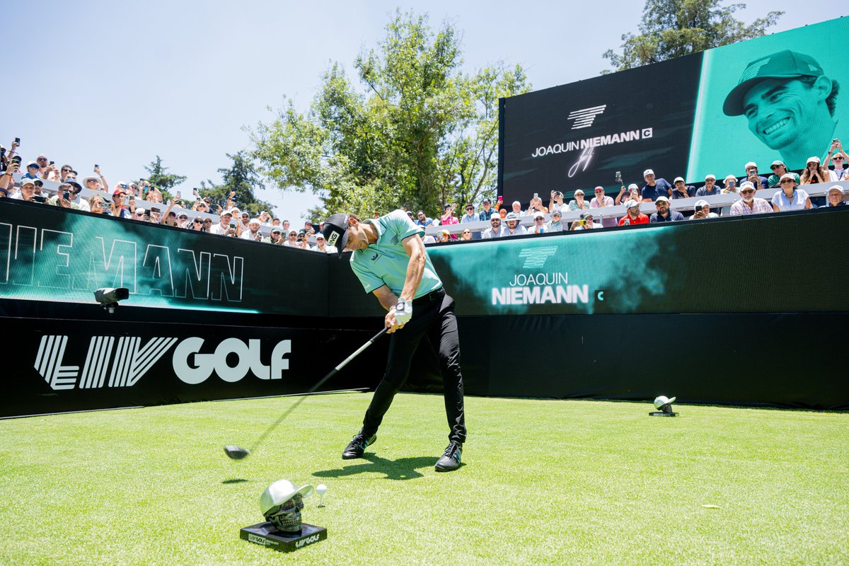 Longest hitters in golf.

Average driving distance (yards) in 2025.

330.4: Niemann (LIV)
328.8: DeChambeau (LIV)
327.6: Burmester (LIV)
325.3: Puig (LIV)
325.0: Potgieter (PGA)
324.6: Uihlein (LIV)
323.3: Rahm (LIV)
323.0: McIlroy (PGA)
321.2: Neinaber (DPWT)