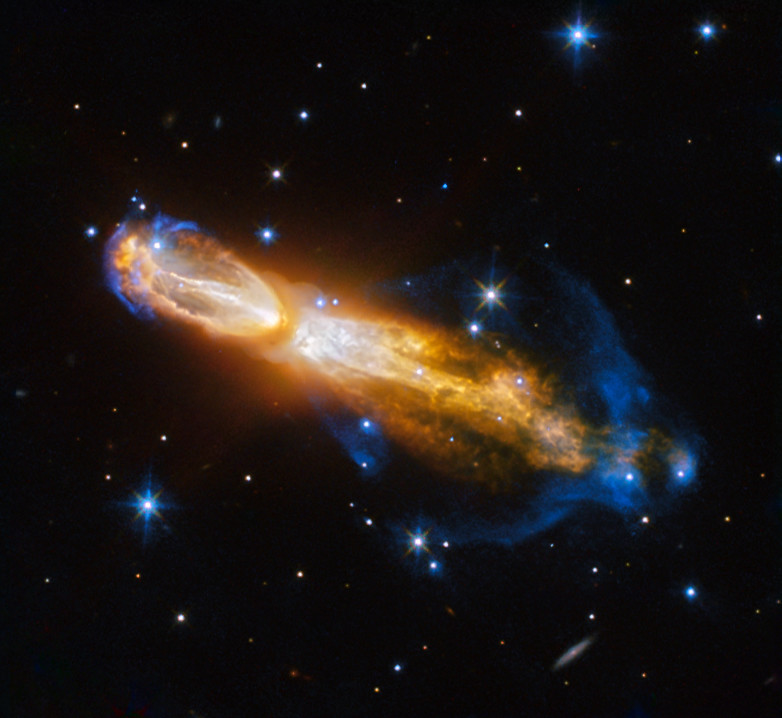 NASAHubble's tweet image. Oh my gourd!

Hubble captured a view fit for a Thanksgiving feast: The Calabash Nebula! 

Calabashes are a type of gourd, and just like this dying star, they're lopsided in shape: go.nasa.gov/3KkUw2Z
