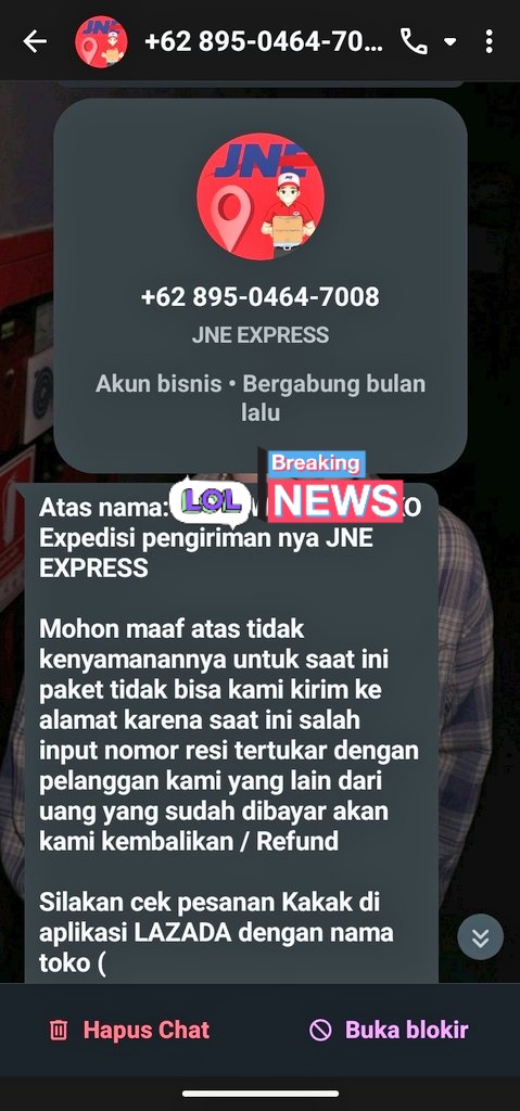 tuluschan's tweet photo. @JNE_ID @LazadaIDCare @LazadaID gimana min tanggapannya, 2hari dikirim begituan terus, aman gak sih sebenernya pakai jasa kalian tuh? https://t.co/H2vVxQxuBp