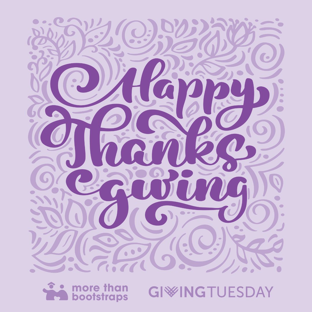 MBootstraps's tweet photo. Today, we are thankful to everyone who has helped to make MTB a community of success. Because of each of you and each of our students, we have created a community in which no one has to try to pull themselves up by their bootstraps. 
🎓 🙏 ❤️ https://t.co/VMIRrWaRPm
