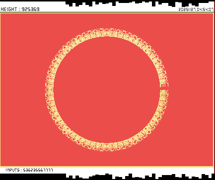r_topisto's tweet image. #computerart #creativecoding #generativeart :
#bitcoin #blockchain 
LAST Block, Height : 925369
[ See more on topisto.net ]