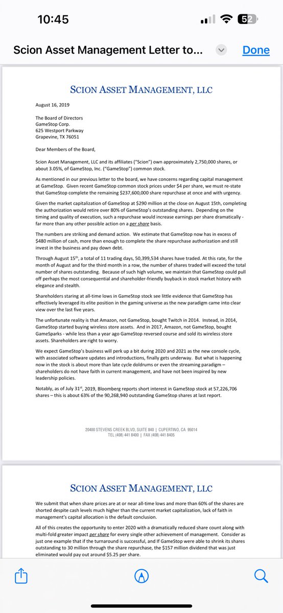 michaeljburry's tweet image. Remember GME? Bet you did not know this.