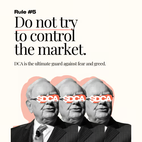 DocJimmys's tweet image. Rule #5 of $DCA:

Do not try to control the market. DCA is the ultimate guard against fear and greed.

The market does what the market does. Even the best traders are getting liquidated because the market is so unpredictable.

You&apos;ve chosen an asset, developed your thesis, so…