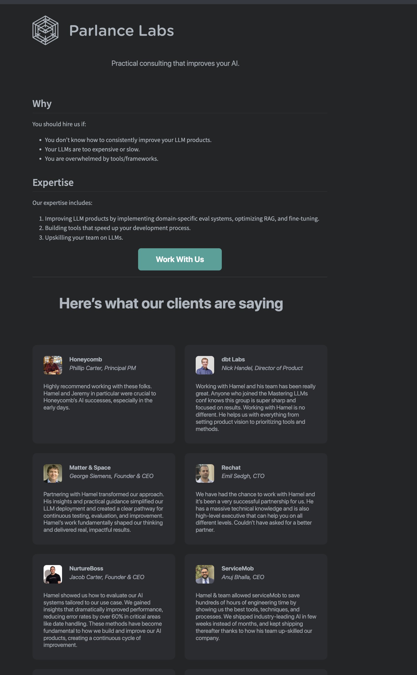 I used the design plugin + Opus 4.5 to upgrade my business page https://parlance-labs.com/

Absolutely blown away.  Before vs. After
