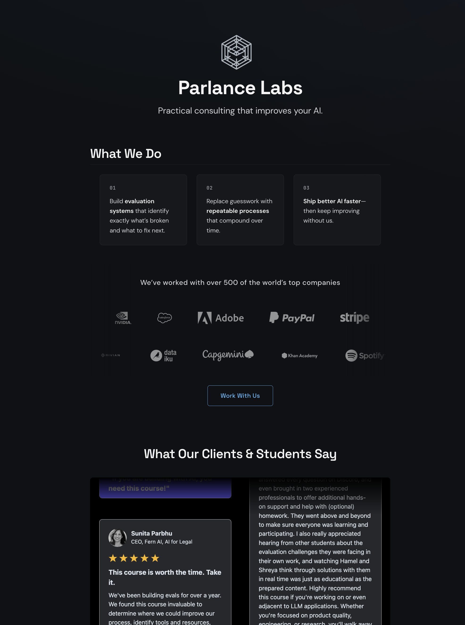 I used the design plugin + Opus 4.5 to upgrade my business page https://parlance-labs.com/

Absolutely blown away.  Before vs. After