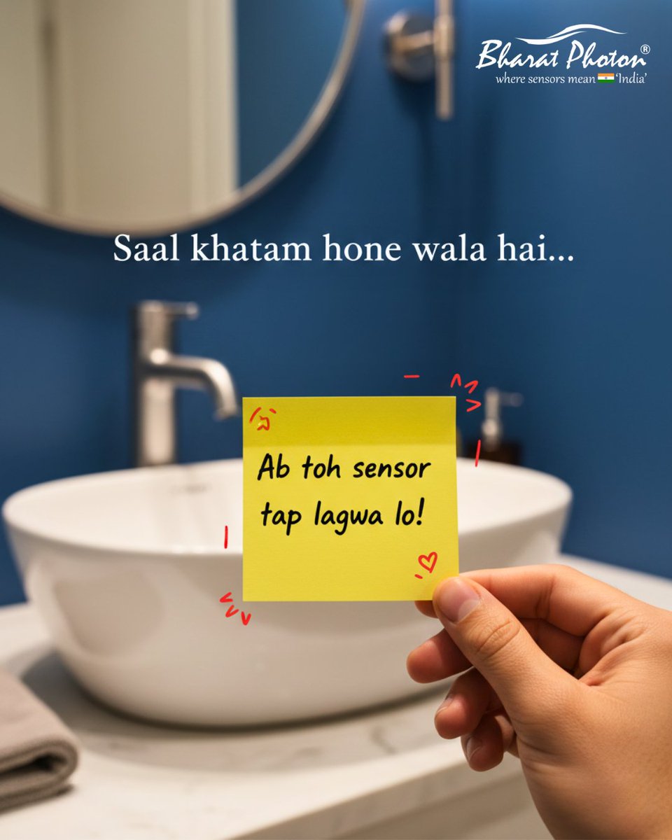 Bharat_Photon's tweet image. Ab switch karo Bharat Photon Smart Sensor Taps par —
Perfect for homes, offices &amp;amp; commercial washrooms

#BharatPhoton #SensorTap #AutomaticTap #TouchlessTechnology #WashroomAutomation #SmartWashroom #HygienicIndia #WaterSaving #NewYearUpgrade #BathroomMakeover #IndiaHygiene