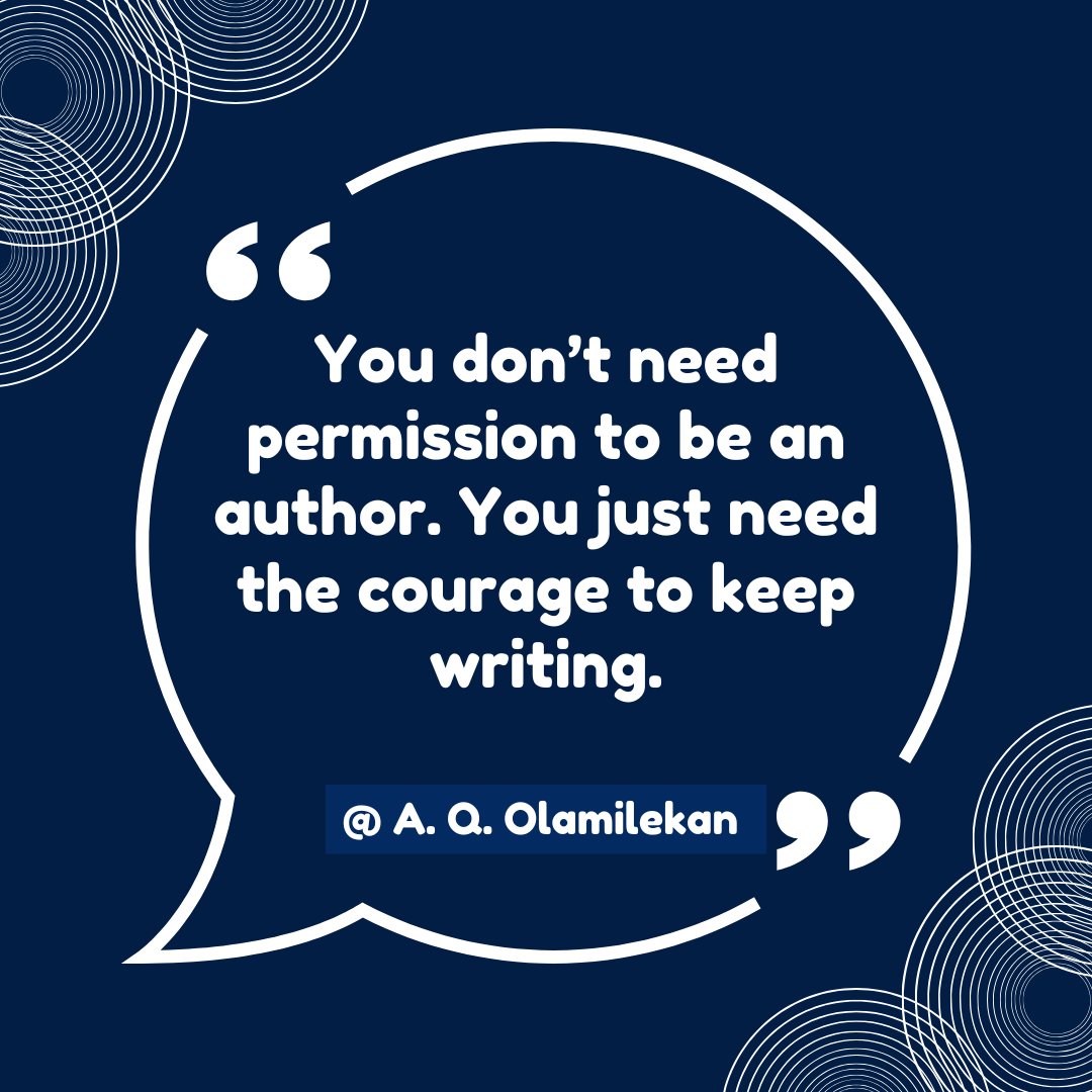 Aboderin_expert's tweet image. You don’t need permission to be an author. You just need the courage to keep writing.
#WriterMindset #AuthorGoals #CreativeLife