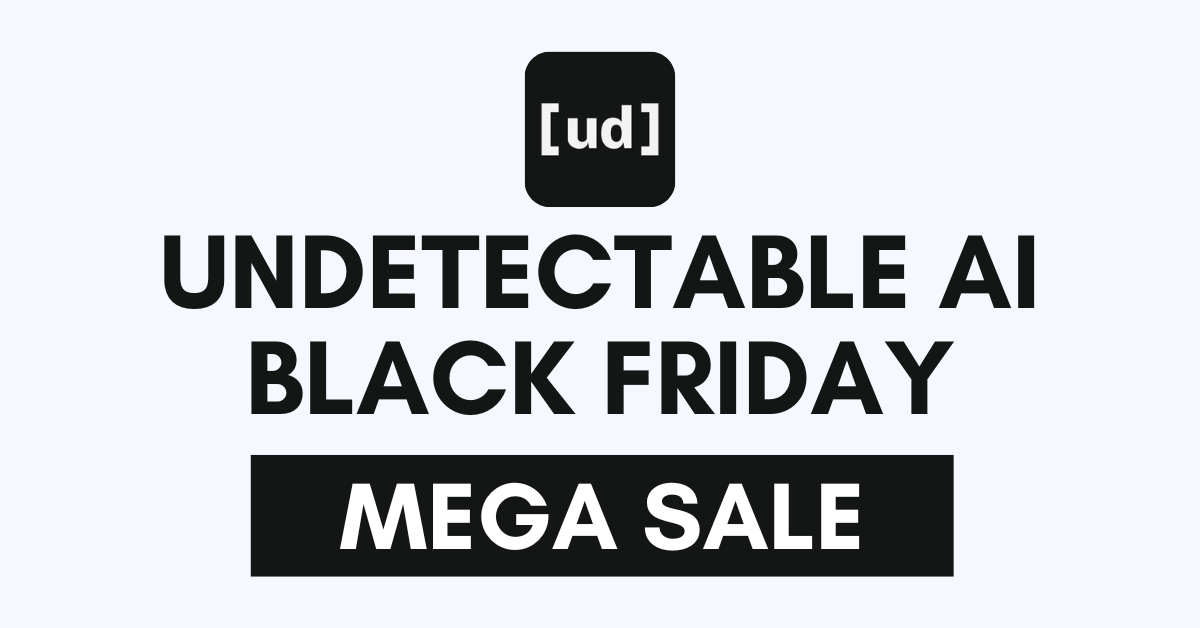 Black Friday just got better.

Undetectable AI just dropped a 50% OFF Black Friday deal on their humanizer + detection tool.🔥

Make your AI writing read like real human content, no guesswork.

👉successpixel.com/go/undetectabl…