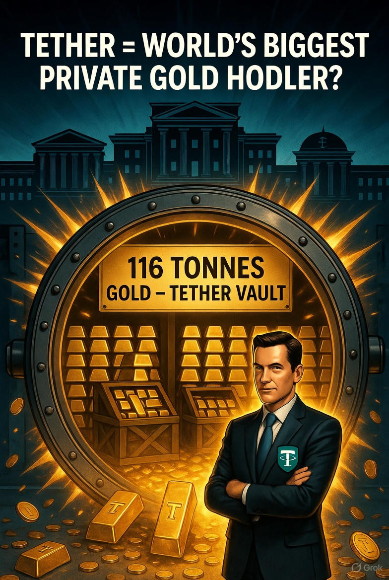 CryptoListingIN's tweet image. 🔐 Tether reportedly holds 116 tonnes of gold — making it arguably the largest private-sector gold holder on Earth.

👉 Does this blur the line between stablecoin issuer &amp;amp; bullion bank?

#Usdt $USDT #Tether #Crypto #CryptoNews #Altcoins #Bitcoin