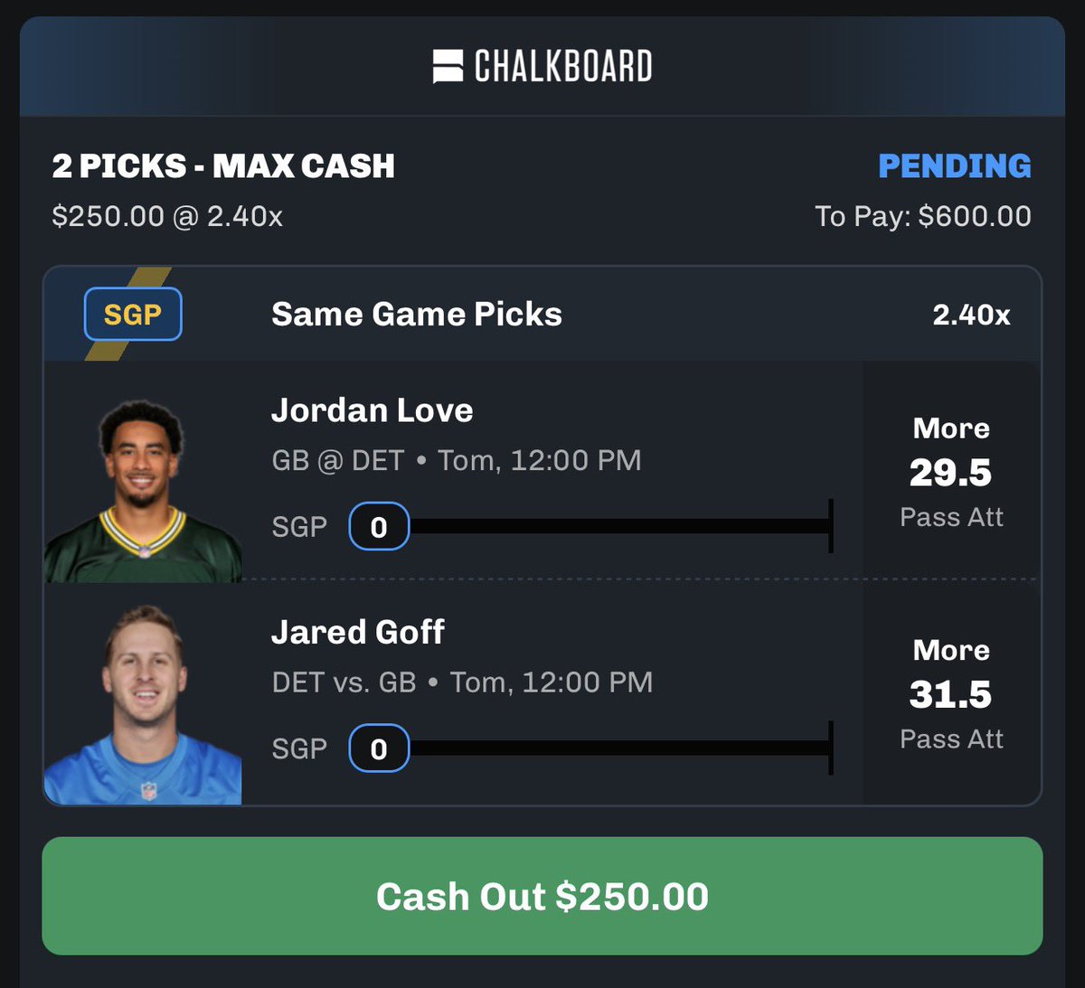 BRProps's tweet image. CHALKBOARD NFL🦃PAIR HAMMER 🏈🔨

$200 BONUS DEPOSIT MATCH ⤵️💰
streaks.chalkboard.io/cUPZ/tm4am35x

💙💰IF TAILING LFG!! 

#PlayerProps #PrizePicks