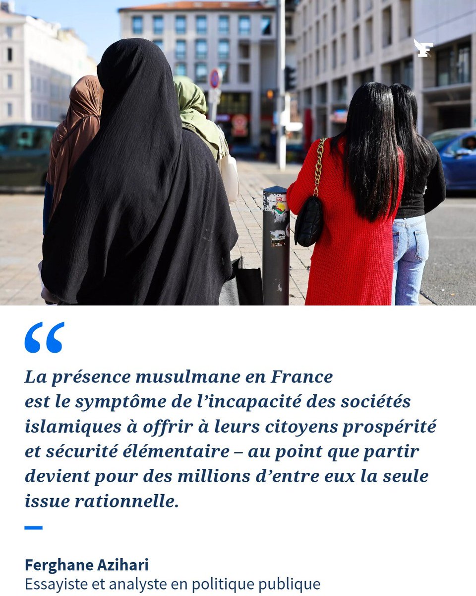 Le_Figaro's tweet image. «La présence musulmane en France n’est pas, comme l’a prétendu Jean-Michel Aphatie, la conséquence de la colonisation», assure l'essayiste Ferghane Azihari. →l.lefigaro.fr/Bshg