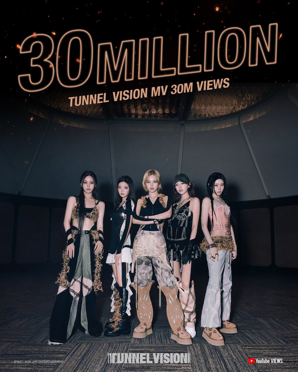 ITZYofficial's tweet image. ITZY &quot;TUNNEL VISION&quot; M/V hits 30M views 🎊
🎥 youtu.be/piSq8IioghU

Celebrate we toast 🍞
ITZY의 VISION은 언제나 plus ⭐

Celebrate we toast 🍞
ITZY&apos;s VISION is always plus ⭐

#ITZY #MIDZY @ITZYofficial
#ITZY_TUNNELVISION
#ITZY_TNVS